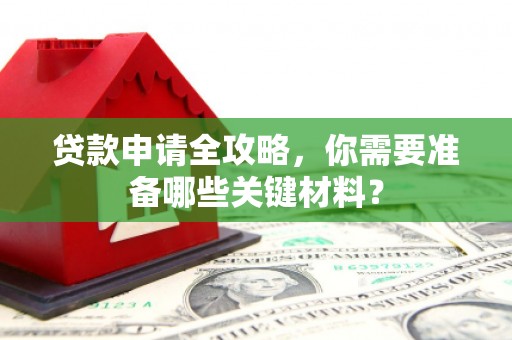 临潭贷款申请全攻略，你需要准备哪些关键材料？