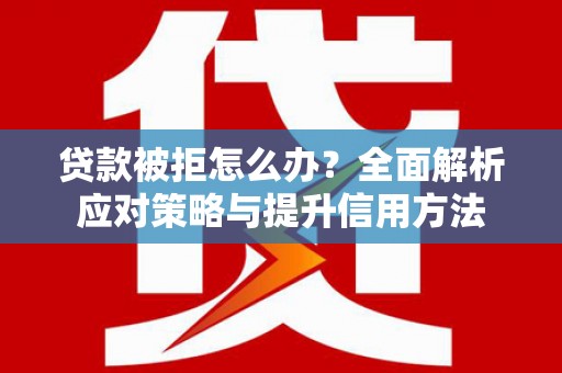 临潭贷款被拒怎么办？全面解析应对策略与提升信用方法