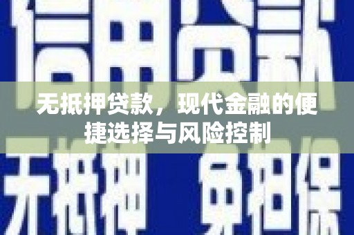 临潭无抵押贷款，现代金融的便捷选择与风险控制