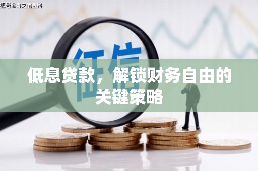 临潭低息贷款，解锁财务自由的关键策略