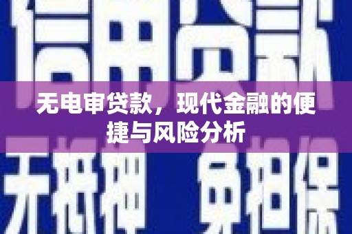 临潭无电审贷款，现代金融的便捷与风险分析