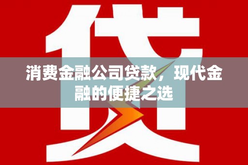 临潭消费金融公司贷款，现代金融的便捷之选