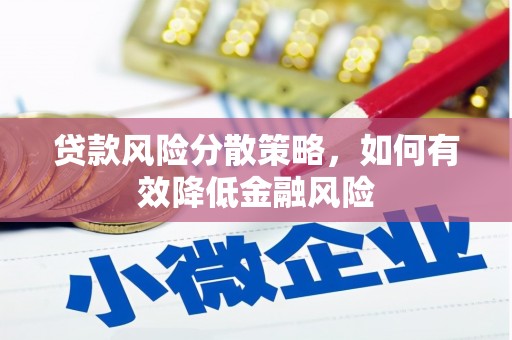 临潭贷款风险分散策略，如何有效降低金融风险