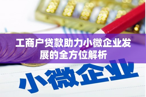 临潭工商户贷款助力小微企业发展的全方位解析
