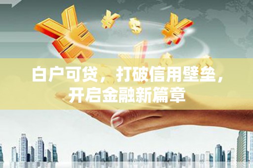 临潭白户可贷，打破信用壁垒，开启金融新篇章