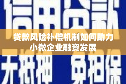 临潭贷款风险补偿机制如何助力小微企业融资发展