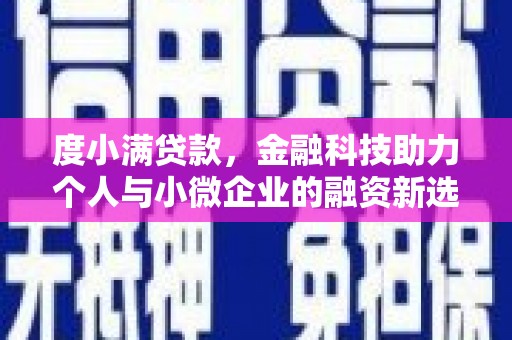 临潭度小满贷款，金融科技助力个人与小微企业的融资新选择