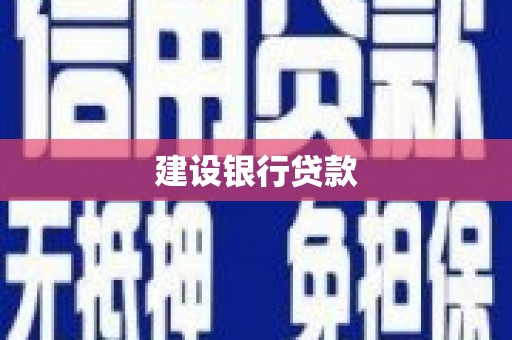 临潭建设银行贷款