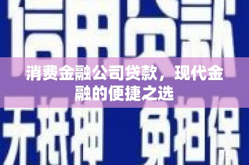 临潭消费金融公司贷款，现代金融的便捷之选