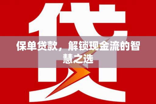 临潭保单贷款，解锁现金流的智慧之选