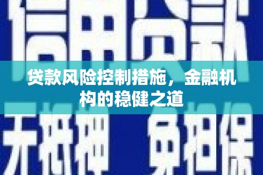 临潭贷款风险控制措施，金融机构的稳健之道