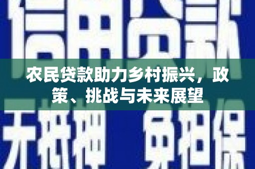临潭农民贷款助力乡村振兴，政策、挑战与未来展望