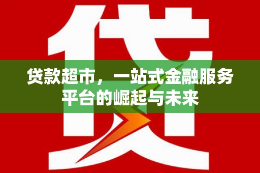 临潭贷款超市，一站式金融服务平台的崛起与未来