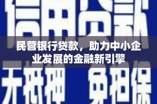 临潭民营银行贷款，助力中小企业发展的金融新引擎