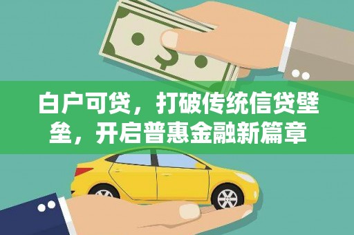 临潭白户可贷，打破传统信贷壁垒，开启普惠金融新篇章