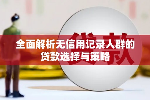 临潭全面解析无信用记录人群的贷款选择与策略