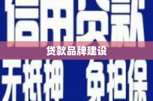 临潭贷款品牌建设